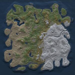 Thumbnail Rust Map: Procedural Map, Size: 4500, Seed: 587739867, 17 Monuments