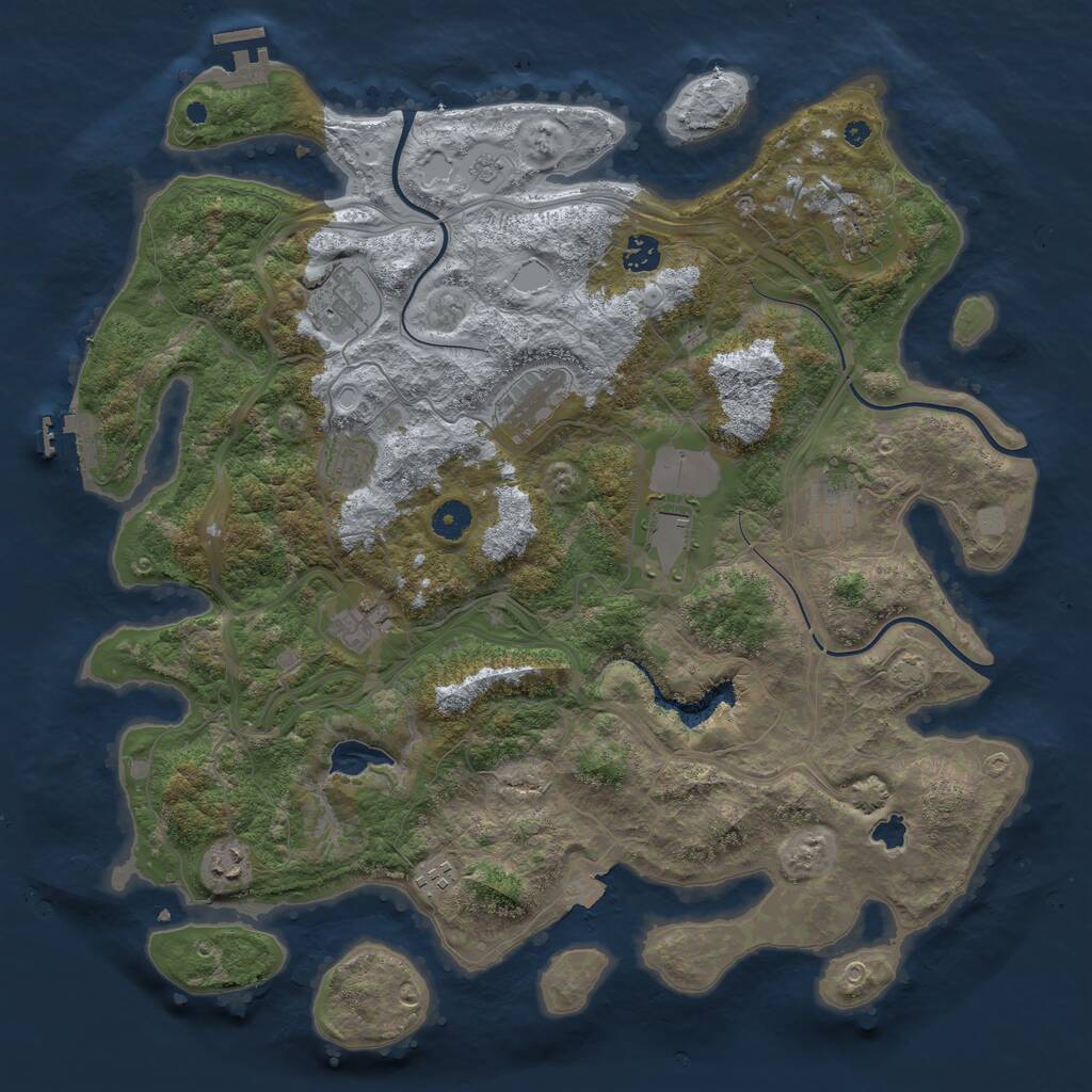 Rust Map: Procedural Map, Size: 4250, Seed: 984632623, 15 Monuments