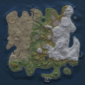 Thumbnail Rust Map: Procedural Map, Size: 3500, Seed: 965830271, 15 Monuments