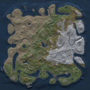Thumbnail Rust Map: Procedural Map, Size: 4250, Seed: 732214, 16 Monuments