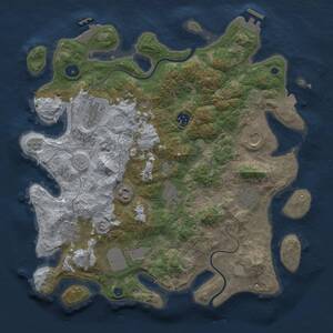 Thumbnail Rust Map: Procedural Map, Size: 3750, Seed: 2020791262, 15 Monuments