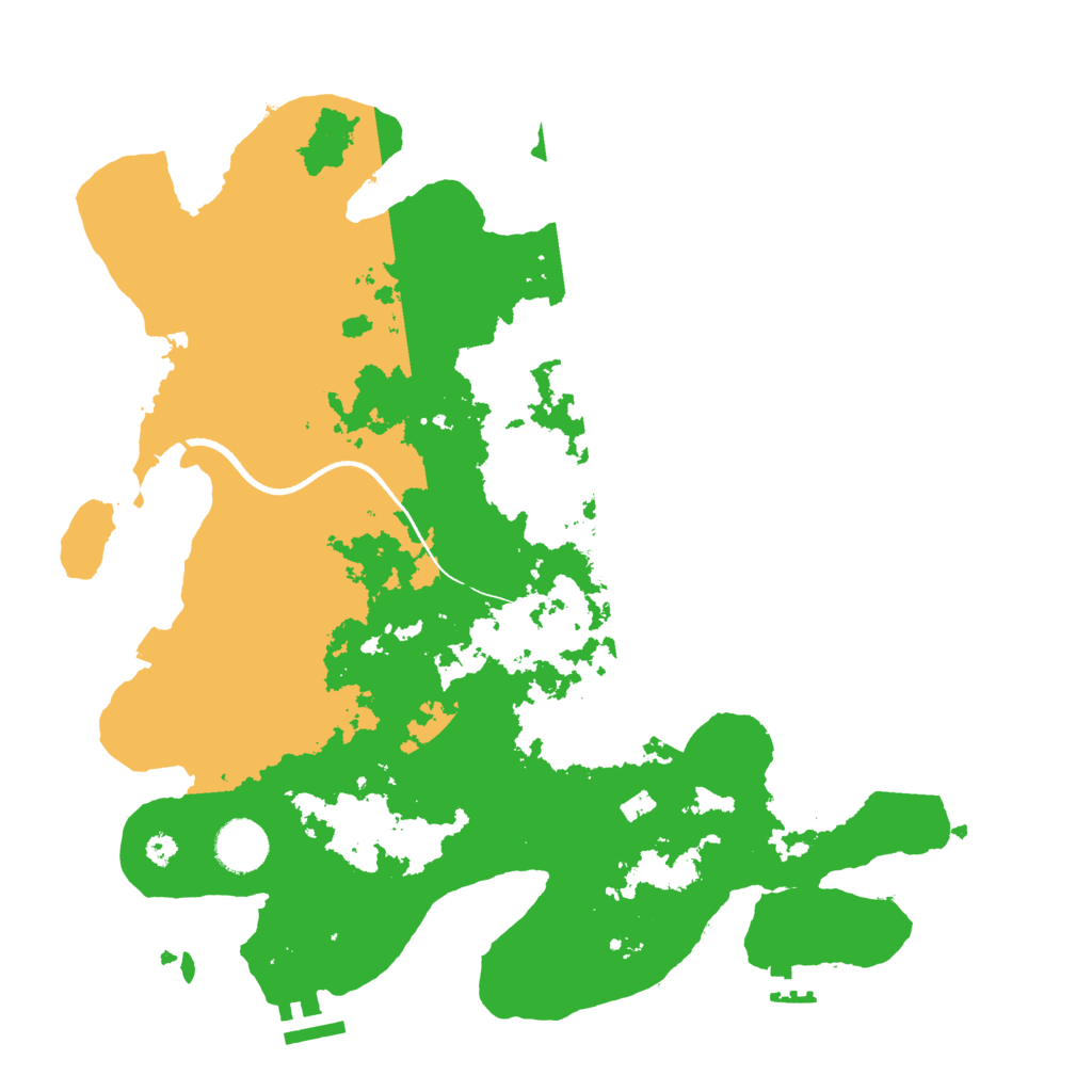 Biome Rust Map: Procedural Map, Size: 3600, Seed: 990317