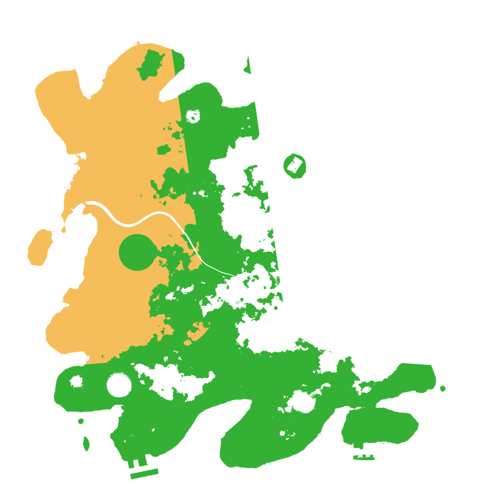 Biome Rust Map: Procedural Map, Size: 3600, Seed: 990317