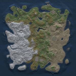 Thumbnail Rust Map: Procedural Map, Size: 4250, Seed: 791384124, 16 Monuments