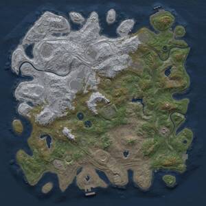 Thumbnail Rust Map: Procedural Map, Size: 4500, Seed: 1583256379, 17 Monuments