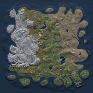 Thumbnail Rust Map: Procedural Map, Size: 4500, Seed: 762037167, 17 Monuments