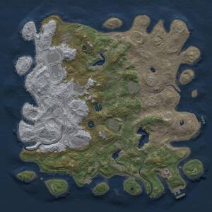 Thumbnail Rust Map: Procedural Map, Size: 4500, Seed: 762037167, 16 Monuments