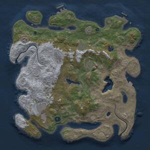 Thumbnail Rust Map: Procedural Map, Size: 4000, Seed: 381903145, 14 Monuments