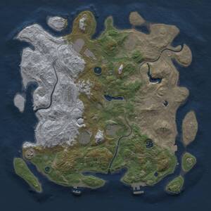 Thumbnail Rust Map: Procedural Map, Size: 4250, Seed: 255842563, 14 Monuments