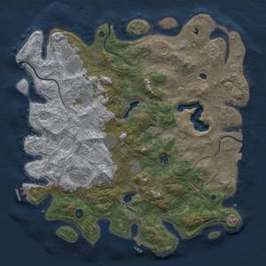 Thumbnail Rust Map: Procedural Map, Size: 4500, Seed: 1999215910, 15 Monuments