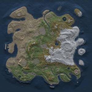 Thumbnail Rust Map: Procedural Map, Size: 3500, Seed: 2045490121, 15 Monuments