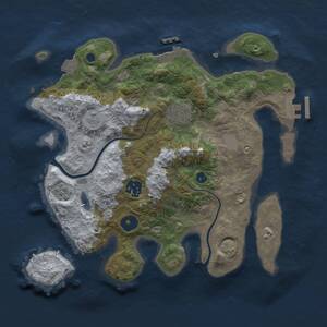 Thumbnail Rust Map: Procedural Map, Size: 3000, Seed: 432092934, 9 Monuments