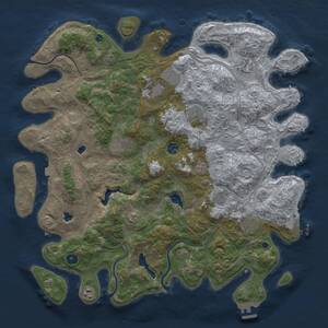 Thumbnail Rust Map: Procedural Map, Size: 4500, Seed: 26372613, 15 Monuments