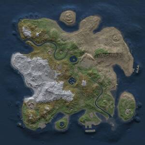 Thumbnail Rust Map: Procedural Map, Size: 3000, Seed: 23234324, 10 Monuments