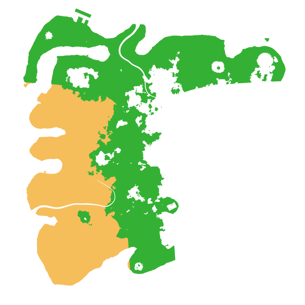 Biome Rust Map: Procedural Map, Size: 3700, Seed: 466996215