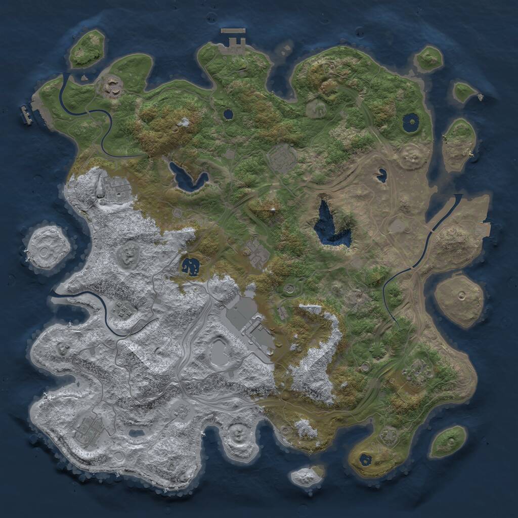 Rust Map: Procedural Map, Size: 4250, Seed: 18536, 15 Monuments