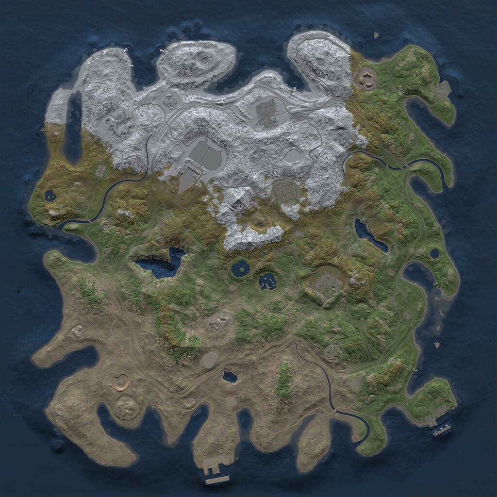 Rust Map: Procedural Map, Size: 4250, Seed: 1793154017, 15 Monuments