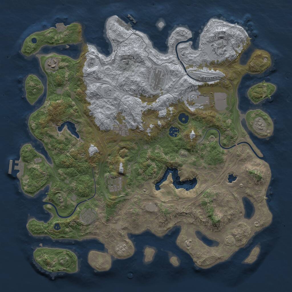 Rust Map: Procedural Map, Size: 4250, Seed: 12975442, 15 Monuments