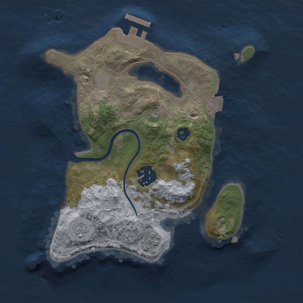 Rust Map: Procedural Map, Size: 2300, Seed: 142928999, 6 Monuments