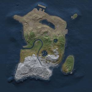 Thumbnail Rust Map: Procedural Map, Size: 2300, Seed: 142928999, 6 Monuments