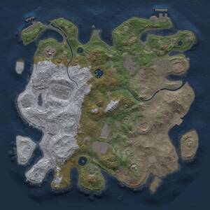 Thumbnail Rust Map: Procedural Map, Size: 3500, Seed: 1026909166, 14 Monuments