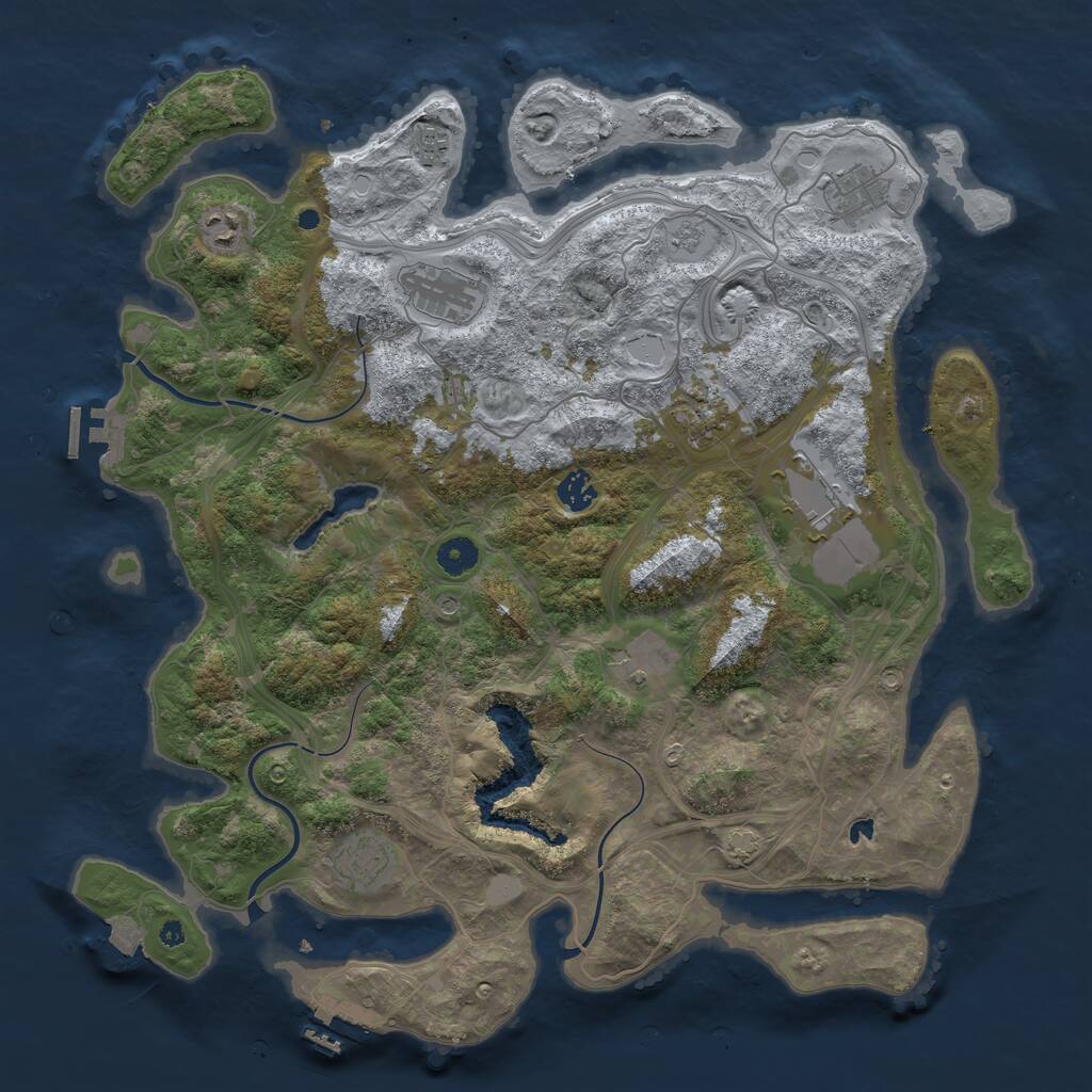 Rust Map: Procedural Map, Size: 4250, Seed: 48810667, 15 Monuments