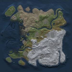 Thumbnail Rust Map: Procedural Map, Size: 3500, Seed: 987055194, 15 Monuments