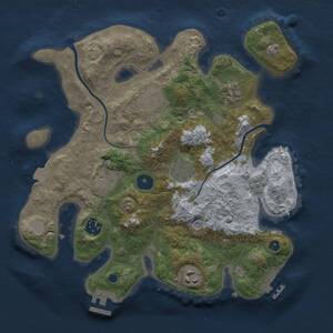 Thumbnail Rust Map: Procedural Map, Size: 3100, Seed: 666643121, 12 Monuments
