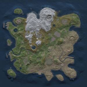 Thumbnail Rust Map: Procedural Map, Size: 3500, Seed: 448402602, 15 Monuments