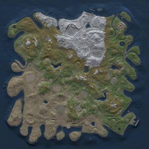 Thumbnail Rust Map: Procedural Map, Size: 4500, Seed: 2045670459, 17 Monuments