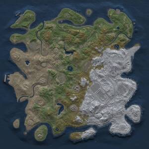 Thumbnail Rust Map: Procedural Map, Size: 4250, Seed: 20241122, 15 Monuments