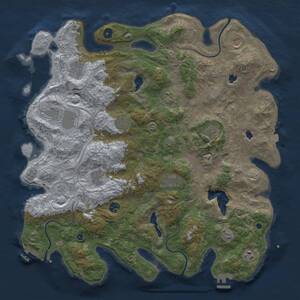 Thumbnail Rust Map: Procedural Map, Size: 4500, Seed: 1871828539, 17 Monuments
