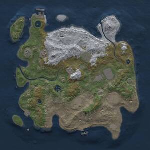 Thumbnail Rust Map: Procedural Map, Size: 3500, Seed: 1762484284, 13 Monuments