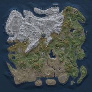 Thumbnail Rust Map: Procedural Map, Size: 4250, Seed: 1145144109, 16 Monuments