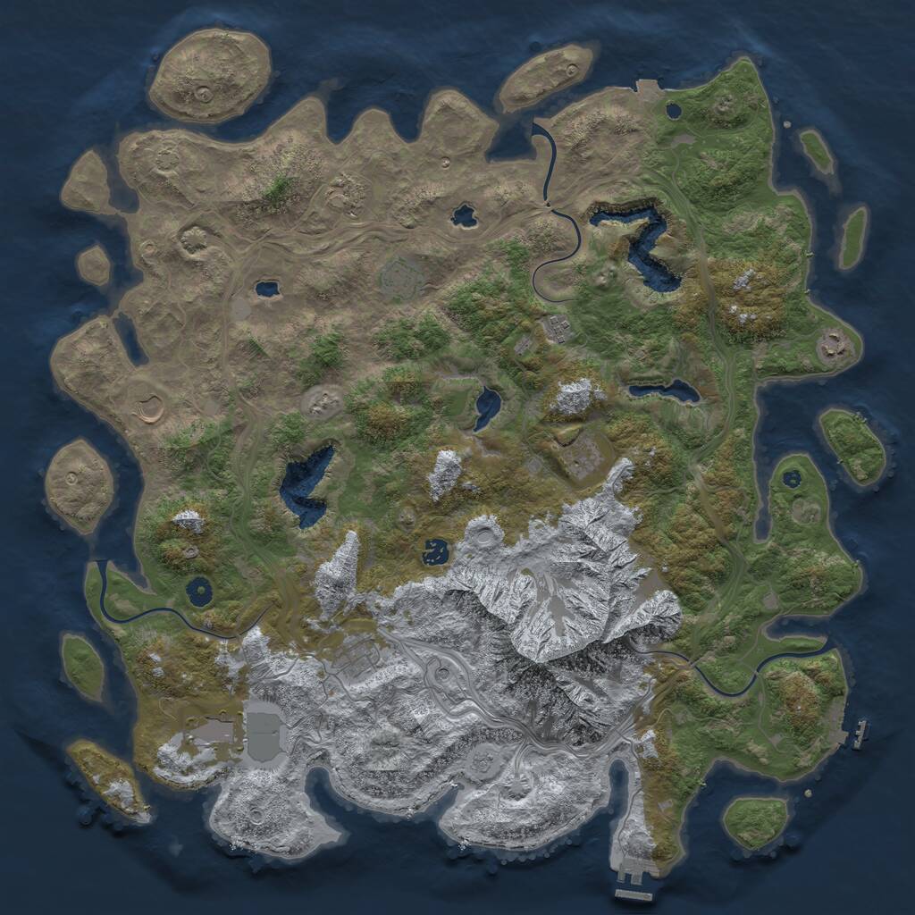 Rust Map: Procedural Map, Size: 5000, Seed: 7990049, 15 Monuments