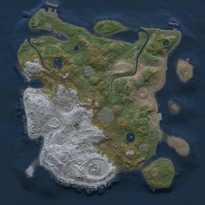 Thumbnail Rust Map: Procedural Map, Size: 3250, Seed: 1954696346, 11 Monuments