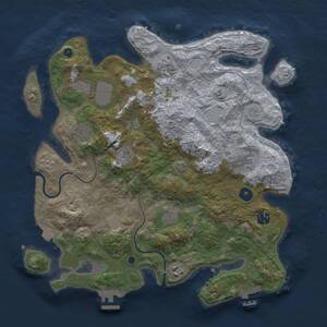 Thumbnail Rust Map: Procedural Map, Size: 3700, Seed: 530156138, 14 Monuments