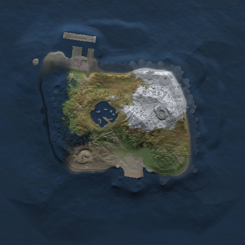 Rust Map: Procedural Map, Size: 1500, Seed: 8718723, 3 Monuments