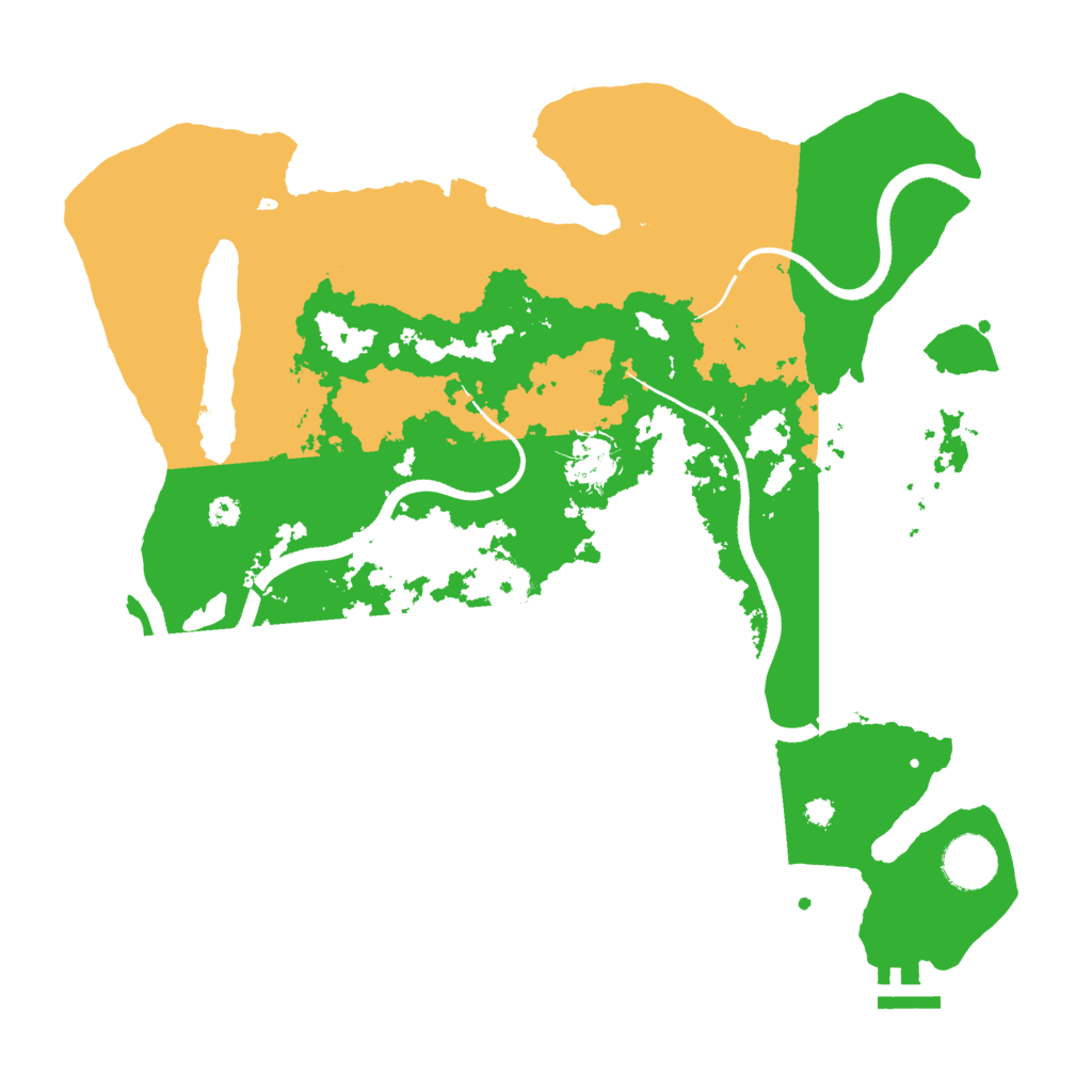 Biome Rust Map: Procedural Map, Size: 3500, Seed: 617399139