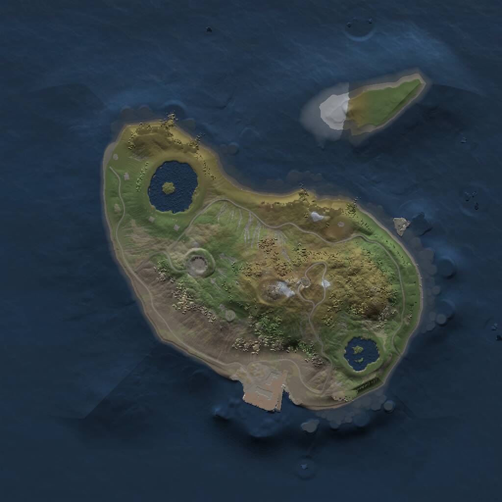 Rust Map: Procedural Map, Size: 1500, Seed: 1279379128, 1 Monuments