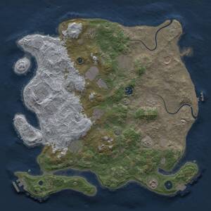 Thumbnail Rust Map: Procedural Map, Size: 3888, Seed: 1441133105, 16 Monuments