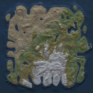 Thumbnail Rust Map: Procedural Map, Size: 4500, Seed: 1143698050, 17 Monuments