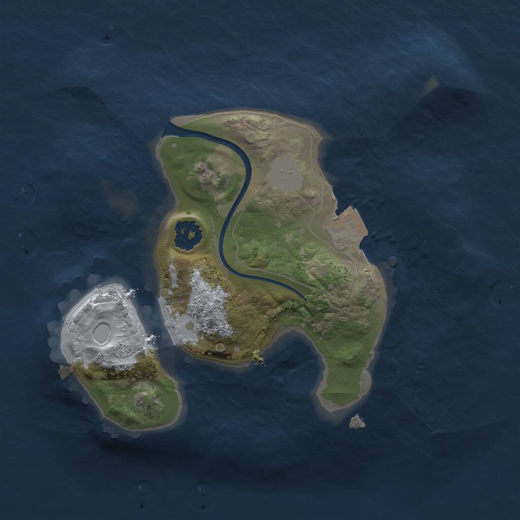 Rust Map: Procedural Map, Size: 1800, Seed: 397538628, 1 Monuments