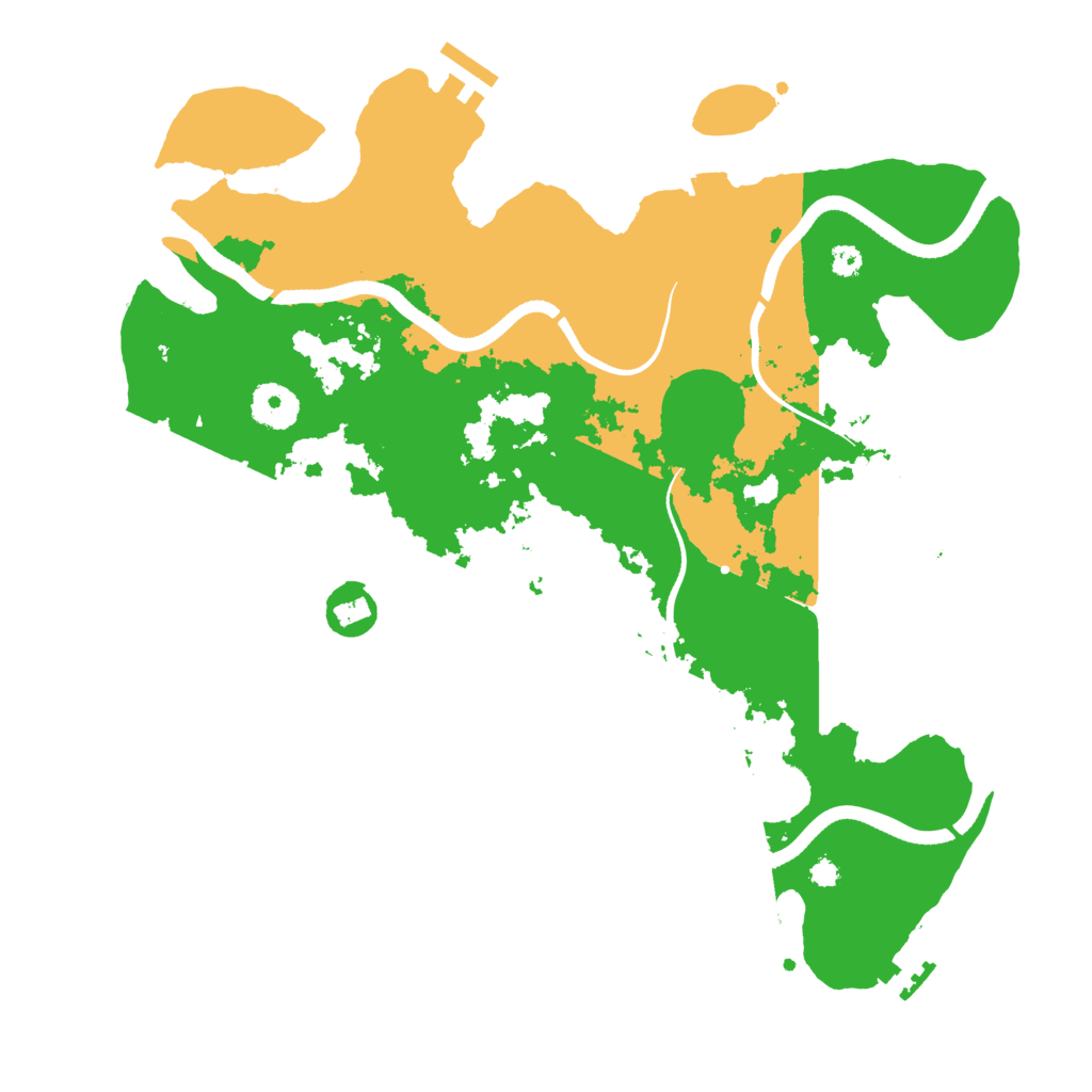 Biome Rust Map: Procedural Map, Size: 3500, Seed: 1557693925