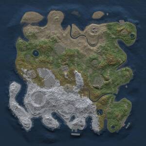 Thumbnail Rust Map: Procedural Map, Size: 3500, Seed: 1557693925, 13 Monuments