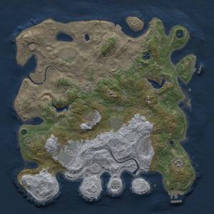 Thumbnail Rust Map: Procedural Map, Size: 4000, Seed: 381903148, 15 Monuments