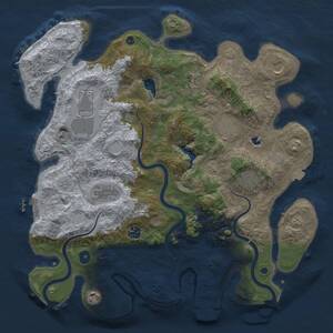 Thumbnail Rust Map: Procedural Map, Size: 4000, Seed: 1530342753, 15 Monuments