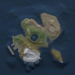 Thumbnail Rust Map: Procedural Map, Size: 1500, Seed: 2142236546, 2 Monuments