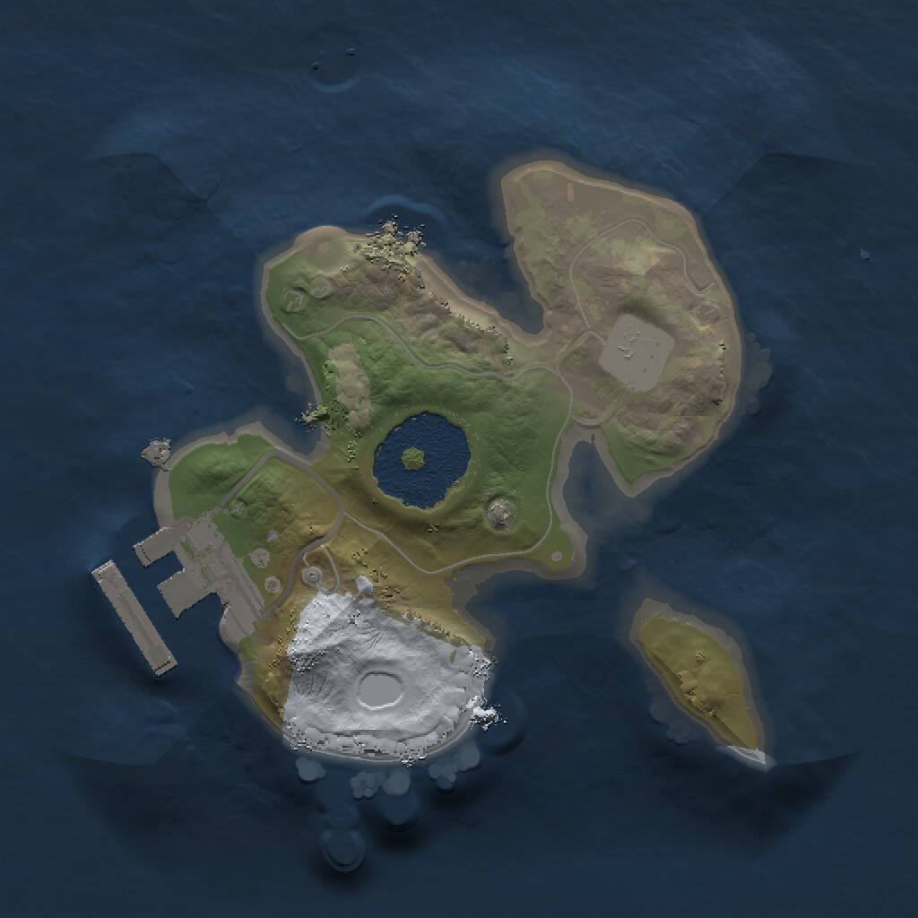 Rust Map: Procedural Map, Size: 1500, Seed: 2142236546, 2 Monuments