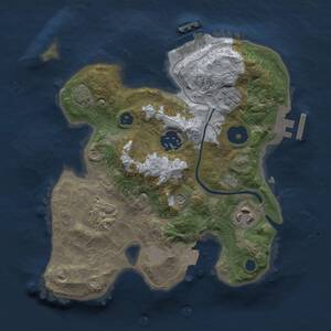 Thumbnail Rust Map: Procedural Map, Size: 2500, Seed: 3226, 9 Monuments